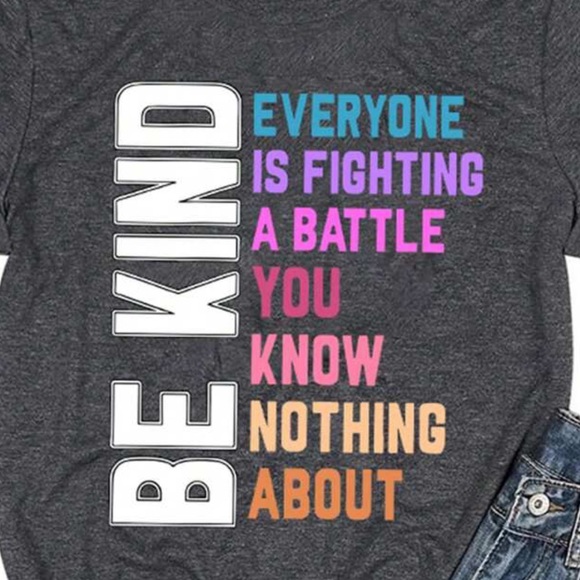 Grey Be Kind Everyday Graphic Women’s T-shirt - Picture 2 of 5